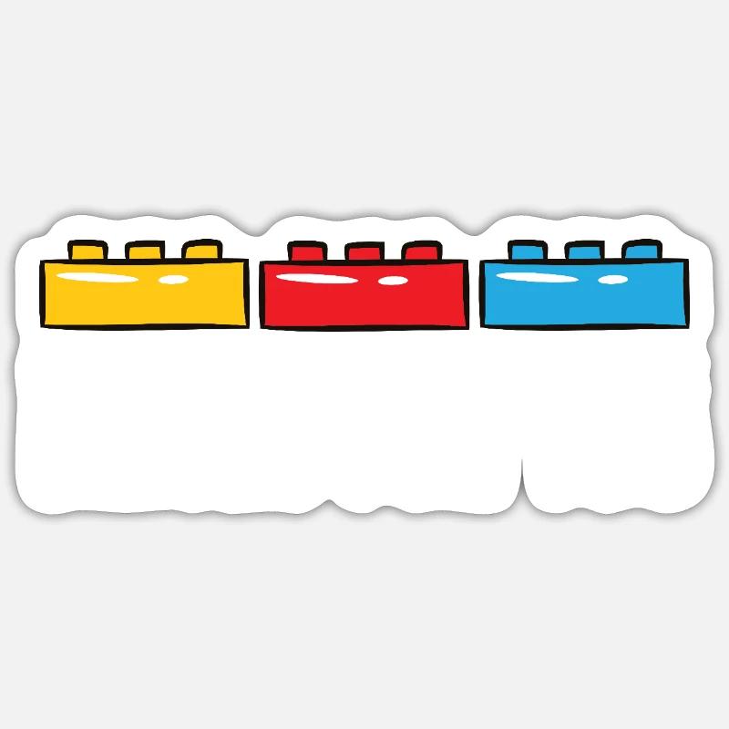 Brick Builder Brick Building Master Builder Sticker size S (10 x 10 cm)