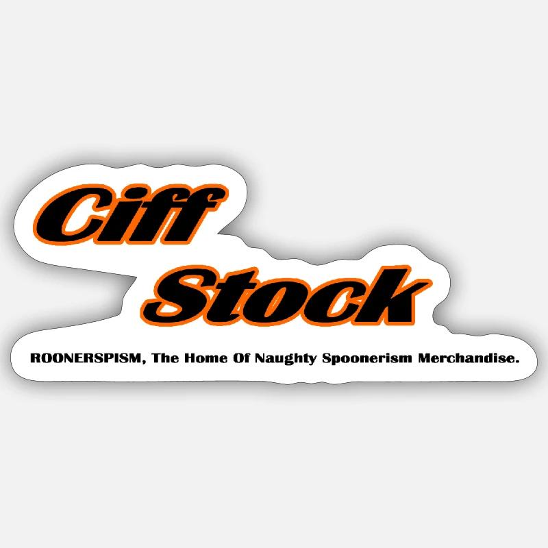 Crosse Ciff - Spoonerism - Sticker taille S (10 x 10 cm) - blanc mat