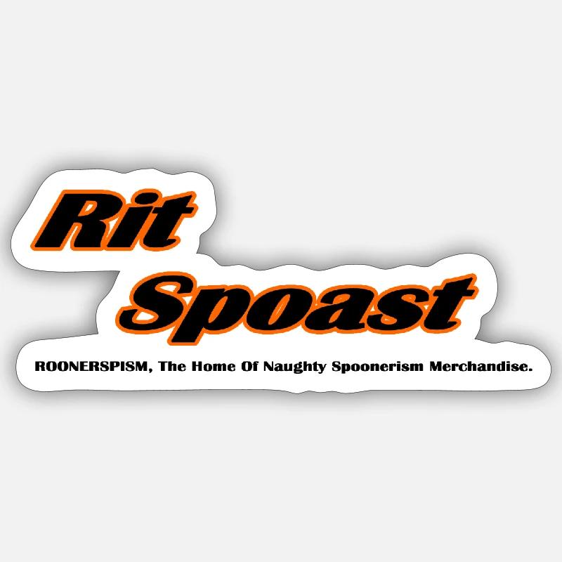 Rit Spoast - Spoonerisme - Sticker taille S (10 x 10 cm) - blanc mat