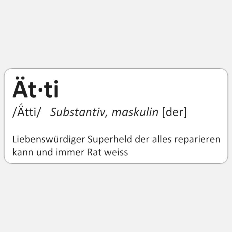 Ätti - Sticker size S (10 x 10 cm) - white matte