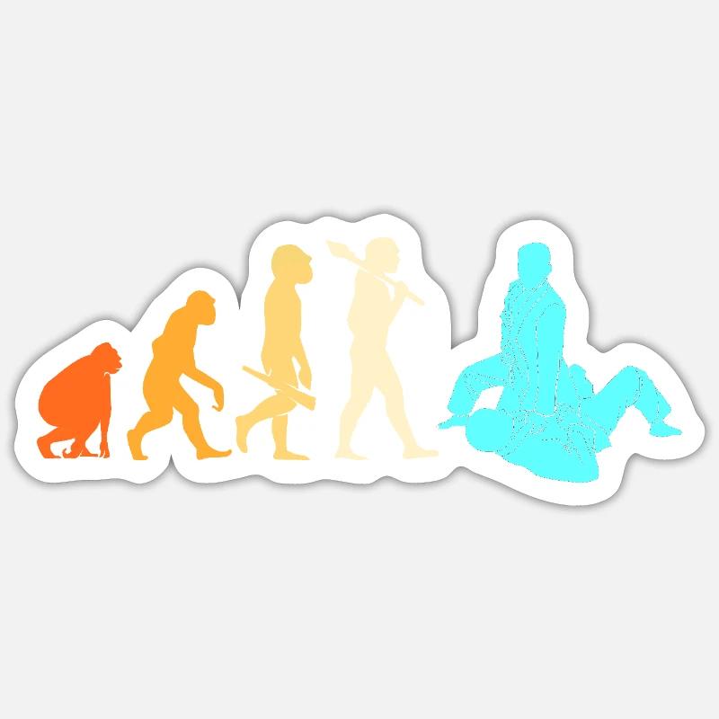 Jiu Jitsu Autodéfense - Sticker taille S (10 x 10 cm) - blanc mat