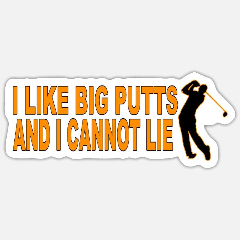 ICH MAG GROSSE PUTTS - Sticker Größe S (10 x 10 cm) - Mattweiß