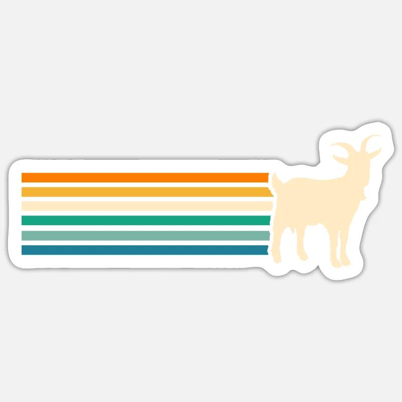 Chèvres - Sticker taille S (10 x 10 cm) - blanc mat