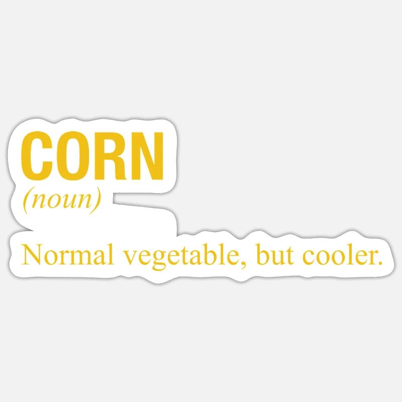 CORN - Sticker Größe S (10 x 10 cm) - Mattweiß