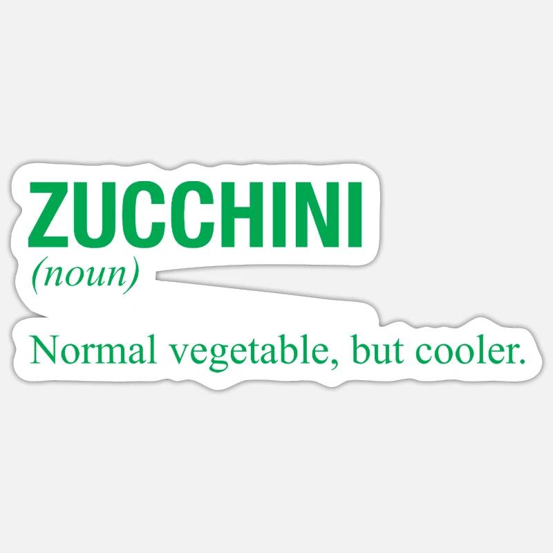 COURGETTE - Sticker size S (10 x 10 cm) - white matte