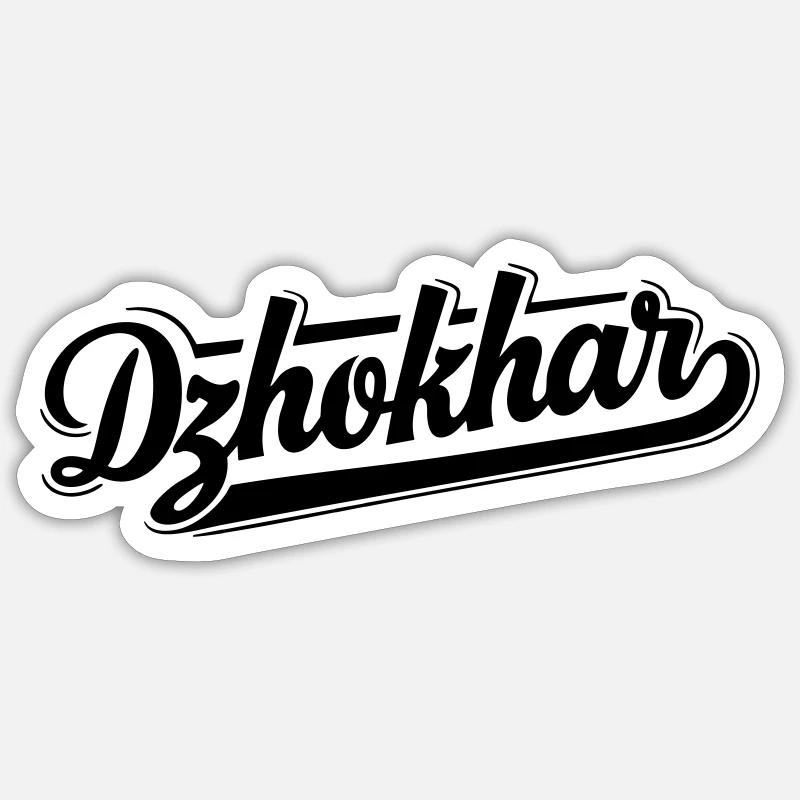 Dzhokhar Dudaev - Sticker taille S (10 x 10 cm) - blanc mat