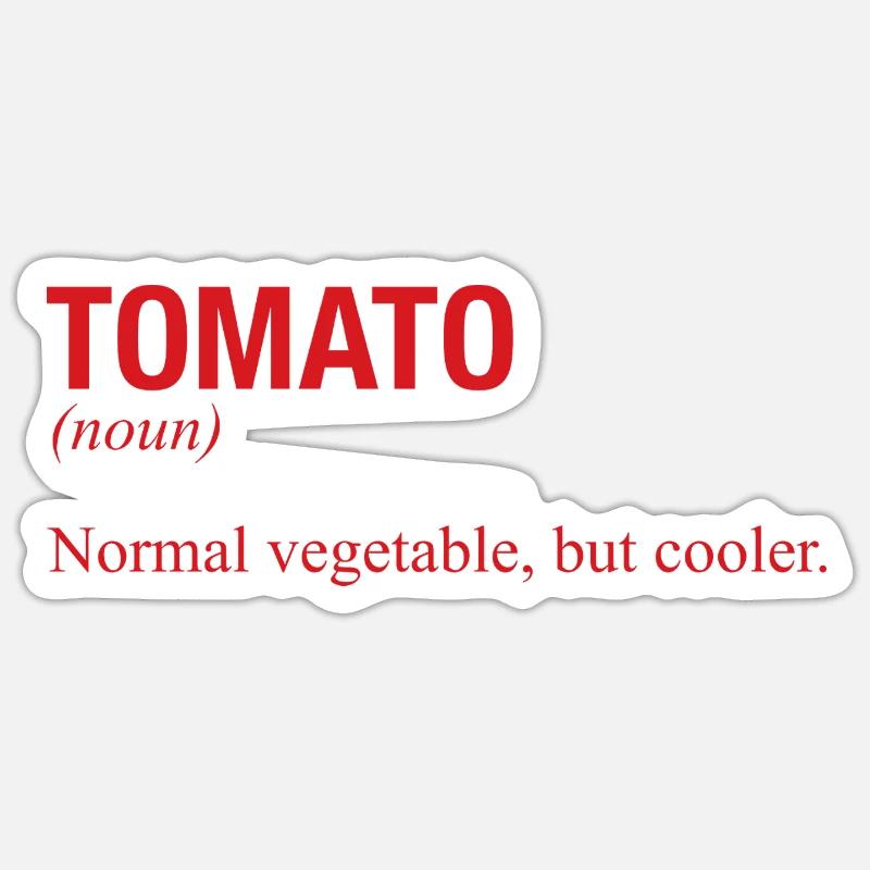 TOMATO Tomate - Sticker taille S (10 x 10 cm) - blanc mat