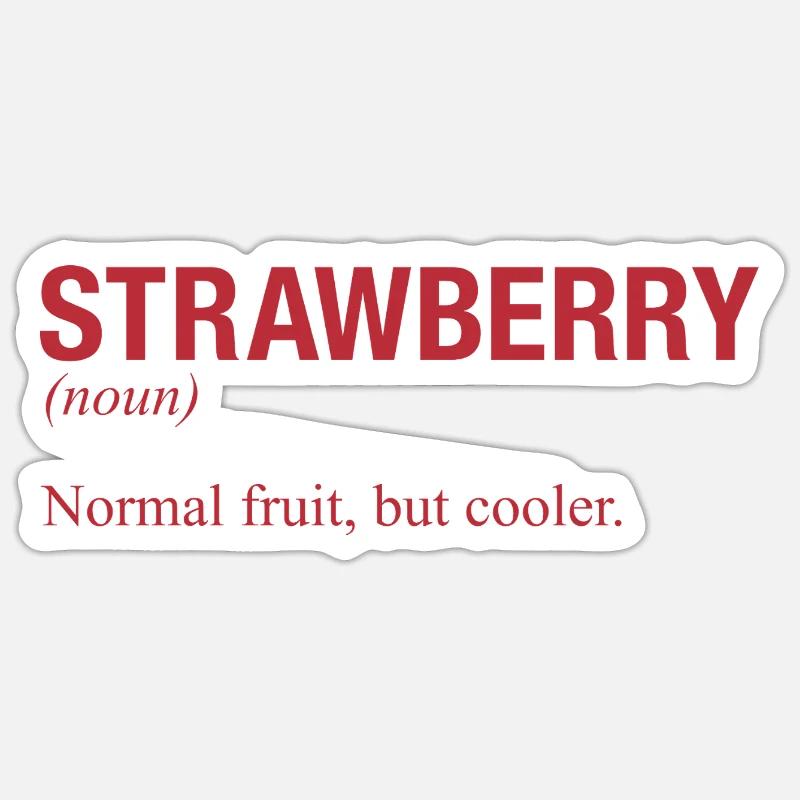 FRAISE Erdbeere - Sticker taille S (10 x 10 cm) - blanc mat