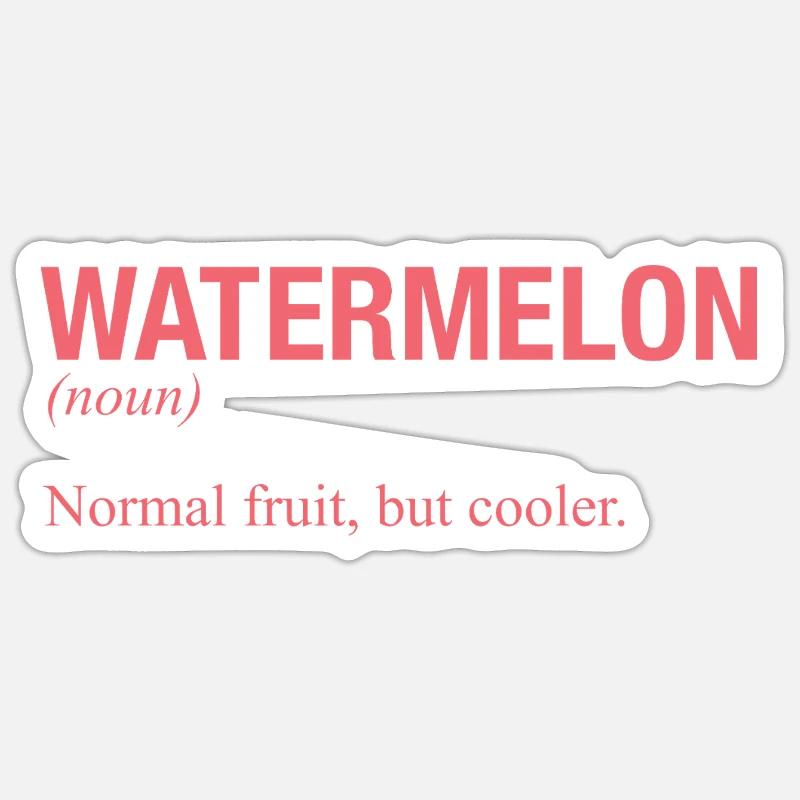 PASTÈQUE Wassermelone - Sticker taille S (10 x 10 cm) - blanc mat