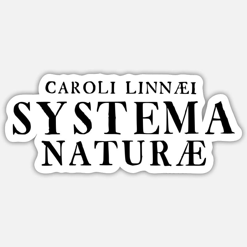 Systema Naturae - Sticker Größe S (10 x 10 cm) - Mattweiß