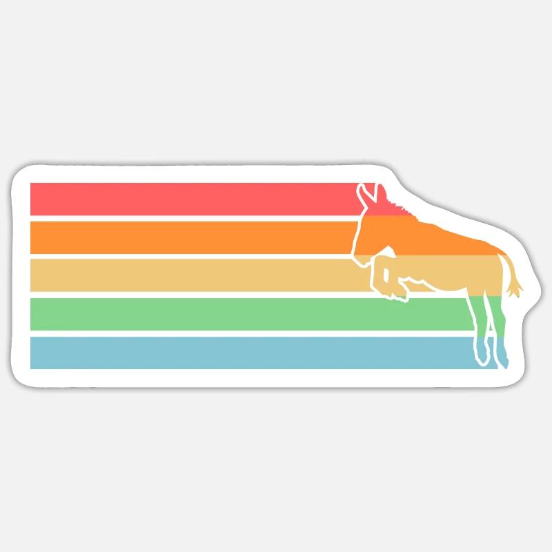 Donkey - Sticker size S (10 x 10 cm) - white matte
