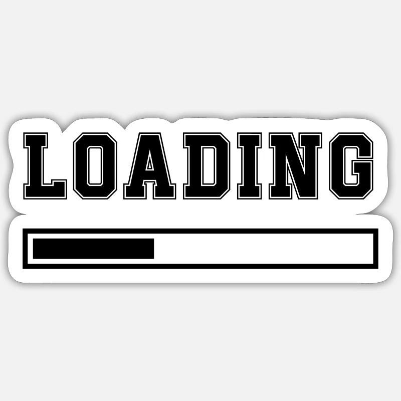 Loading - Sticker size S (10 x 10 cm) - white matte