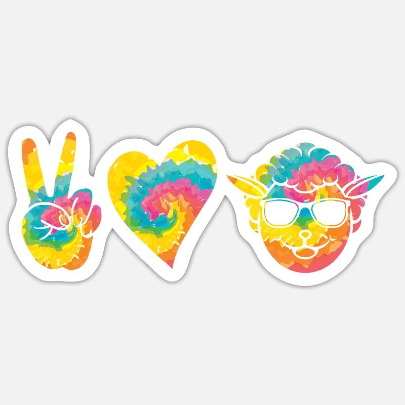 Schäfer Schaf - Sticker Größe S (10 x 10 cm) - Mattweiß