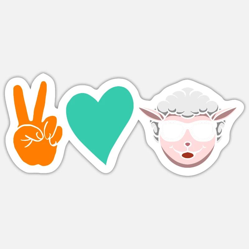 Shepherd Sheep - Sticker size S (10 x 10 cm) - white matte