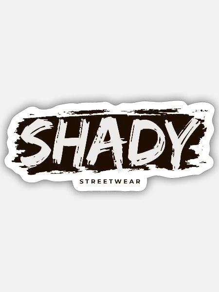 Shady Wear Logo - Sticker Größe S (10 x 10 cm) - Mattweiß