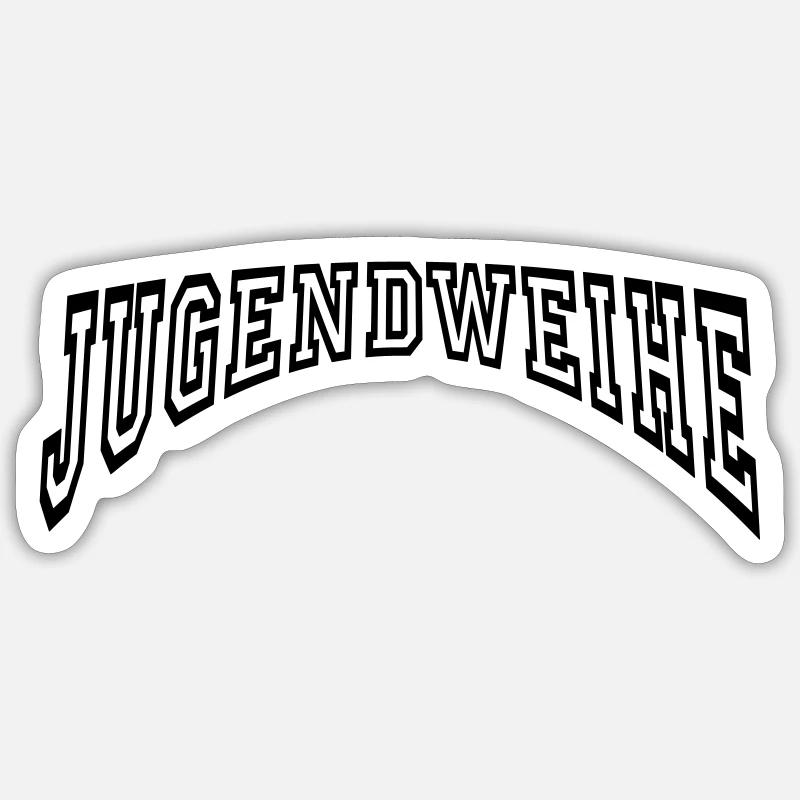 Jugendweihe - Sticker Größe S (10 x 10 cm) - Mattweiß