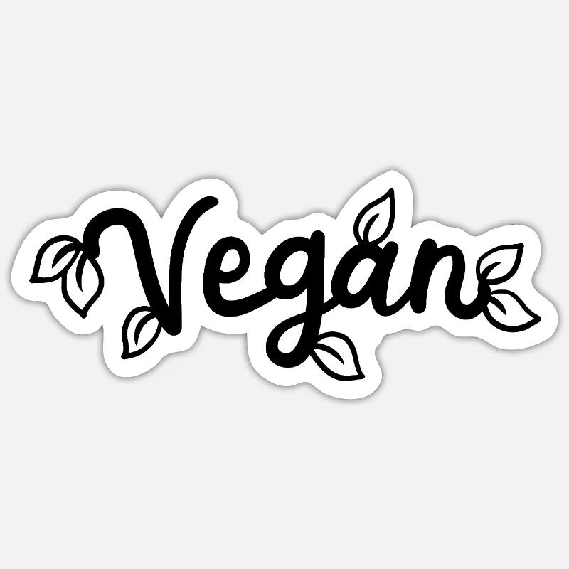VÉGÉTALIEN Sticker taille S (10 x 10 cm)