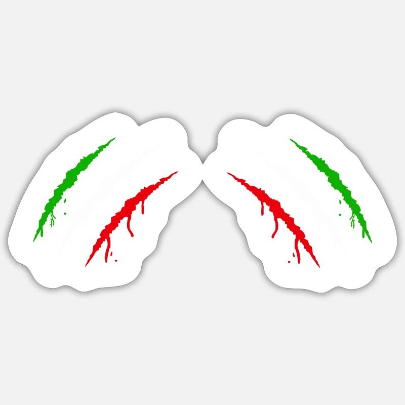 Claws Italy 2 - Sticker size S (10 x 10 cm) - white matte