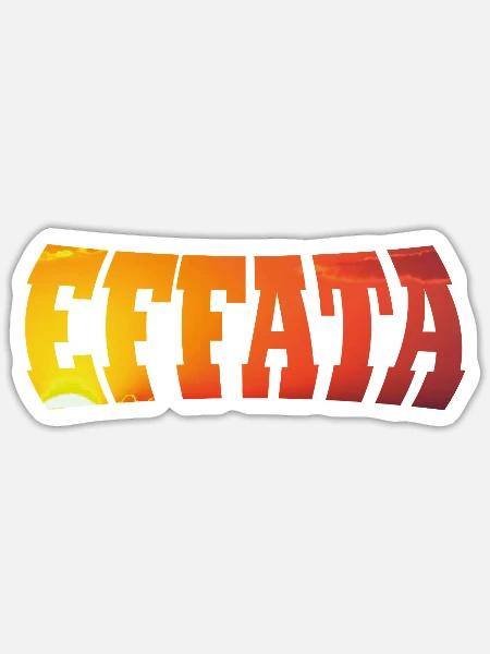 EFFATA - Sticker size S (10 x 10 cm) - white matte