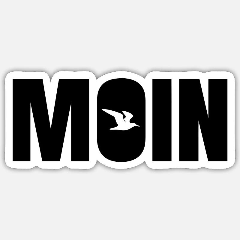 Moin Möwe Sticker Größe S (10 x 10 cm)
