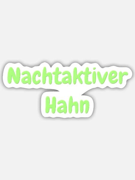 Nachtaktiver Hahn - Sticker Größe S (10 x 10 cm) - Mattweiß