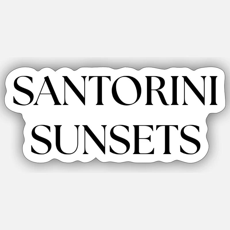 SANTORINI SUNSETS - Sticker Größe S (10 x 10 cm) - Mattweiß