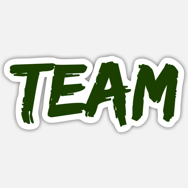 équipe - Sticker taille S (10 x 10 cm) - blanc mat