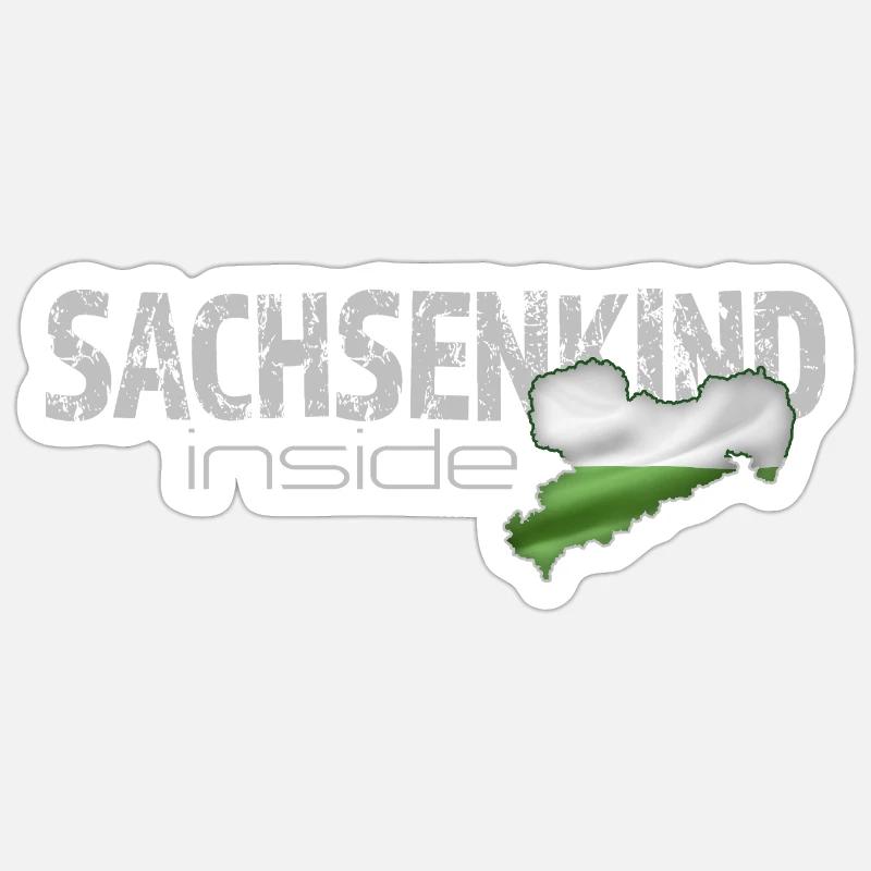 Sachsenkind inside - Sachsen Sticker Größe S (10 x 10 cm)