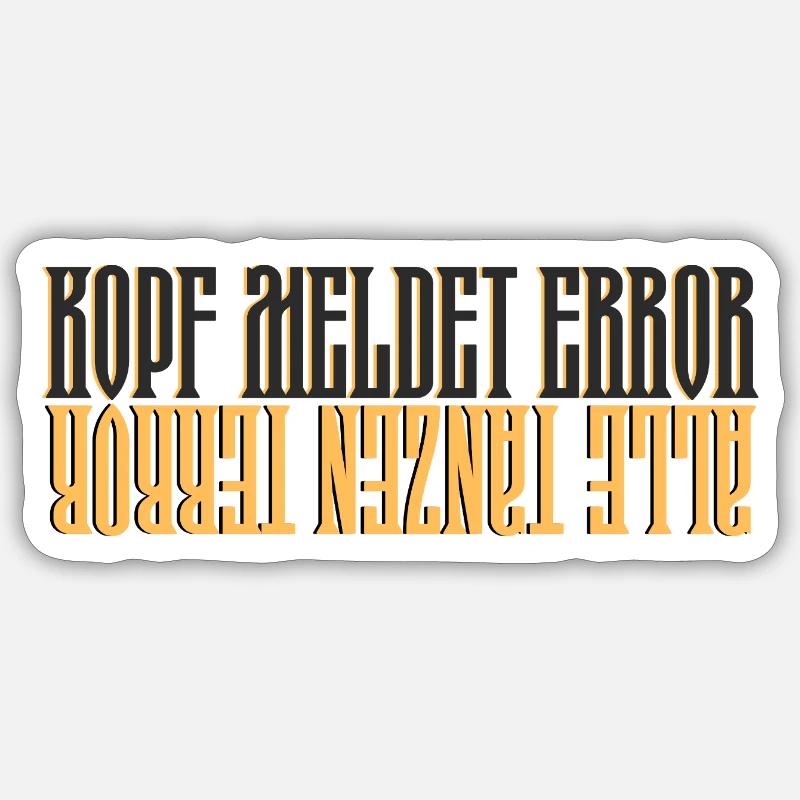 Verkopft im Error? - Sticker Größe S (10 x 10 cm) - Mattweiß