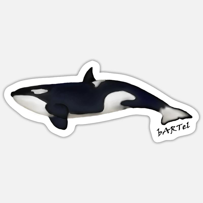 Orque 2 - Sticker taille S (10 x 10 cm) - blanc mat