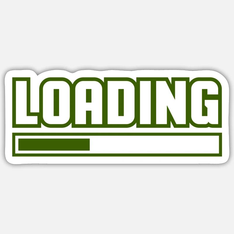 loading - Sticker Größe S (10 x 10 cm) - Mattweiß