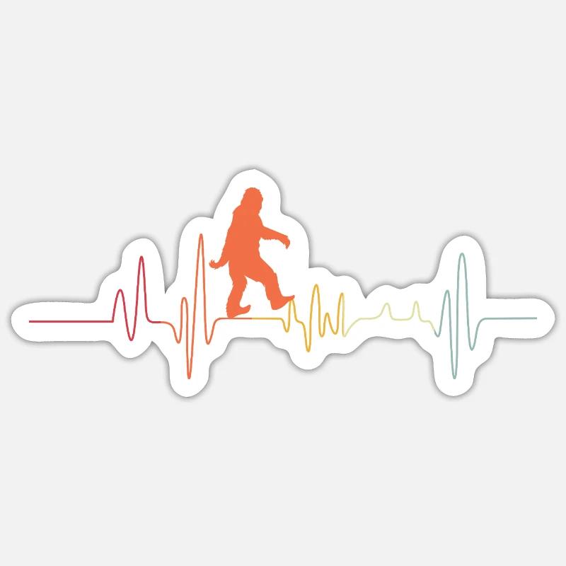 Bigfoot Sasquatch Cache-cache Dictons - Sticker taille S (10 x 10 cm) - blanc mat