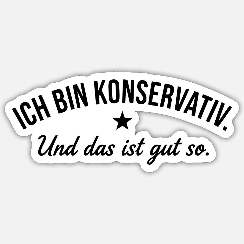 conservative - Sticker size S (10 x 10 cm) - white matte