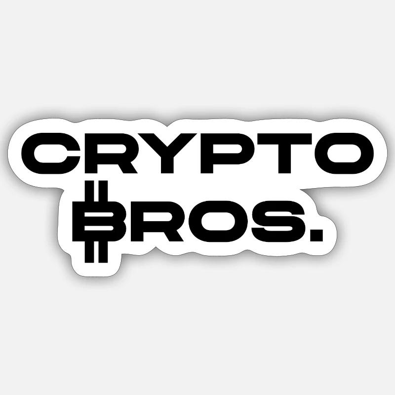 Crypto Bros. - Sticker taille S (10 x 10 cm) - blanc mat