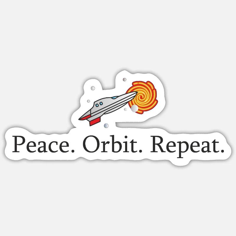 Fusée de répétition de l’orbite de la paix Sticker taille S (10 x 10 cm)