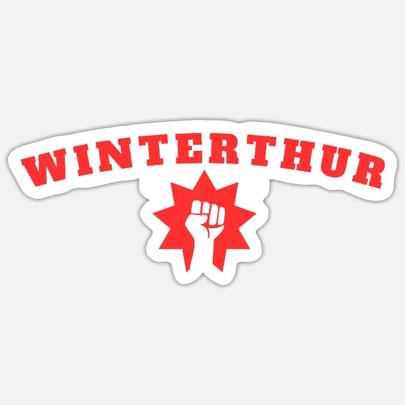 Winterthur - Sticker size S (10 x 10 cm) - white matte
