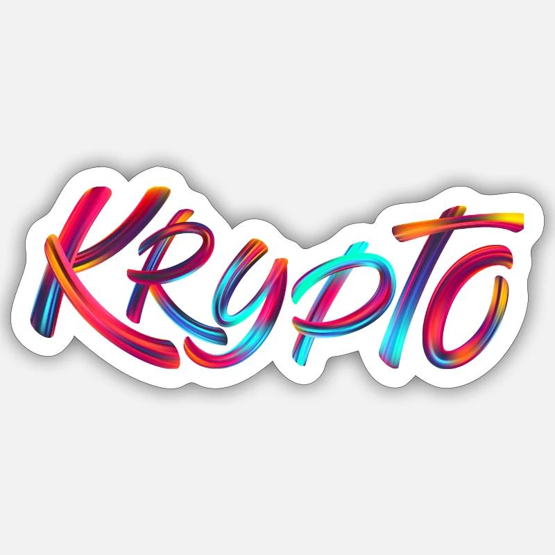 Krypto / Crypto - Sticker size S (10 x 10 cm) - white matte