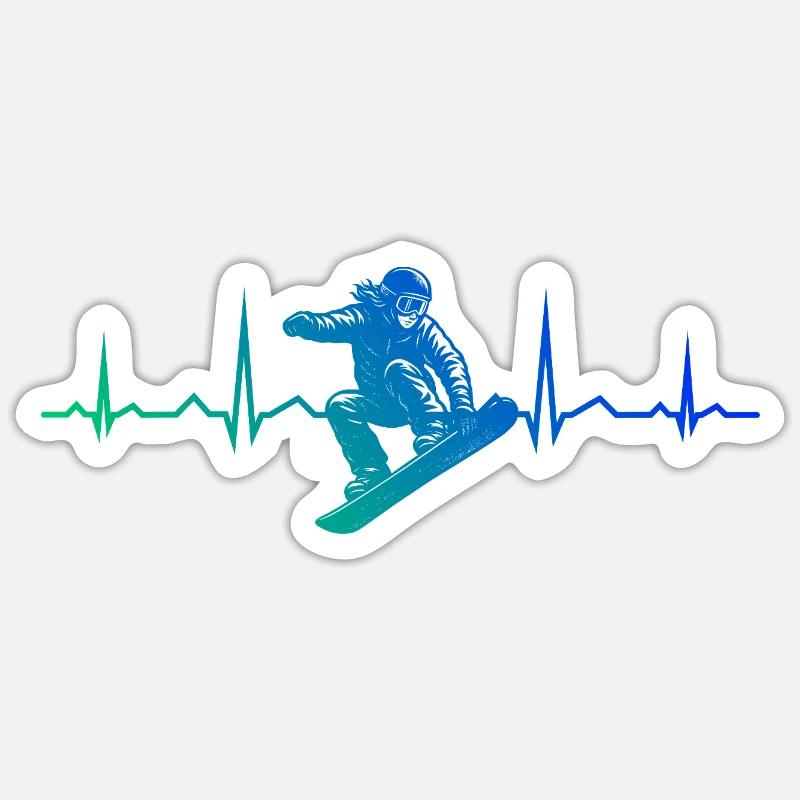 Conception compacte de snowboard pour snowboard Sticker taille S (10 x 10 cm)