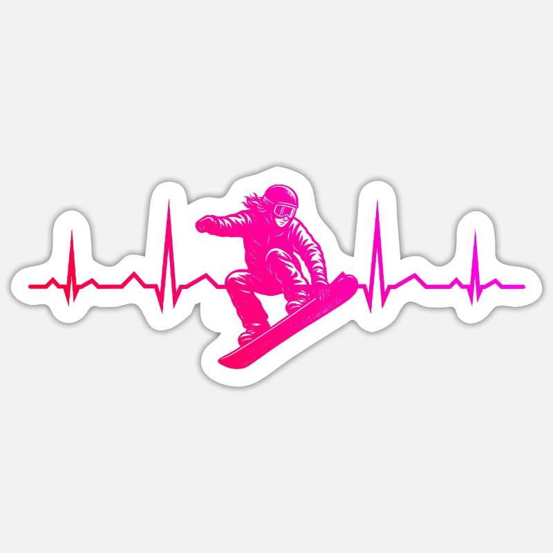 Klare Snowboard Botschaft - Sticker Größe S (10 x 10 cm) - Mattweiß