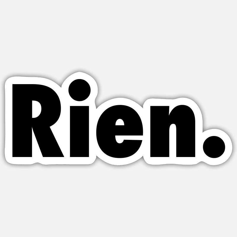Nichts. Oder fast nichts satirischer Slogan Anti-Slogan - Sticker Größe S (10 x 10 cm) - Mattweiß