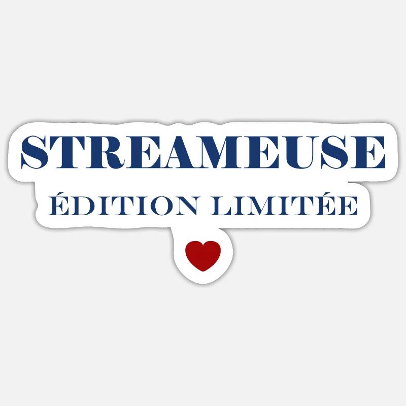 Streamer - Sticker size S (10 x 10 cm) - white matte