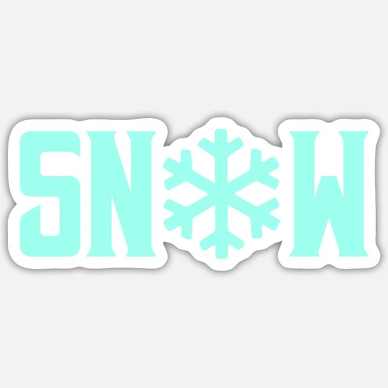 SNOW Schneekristall - Sticker Größe S (10 x 10 cm) - Mattweiß