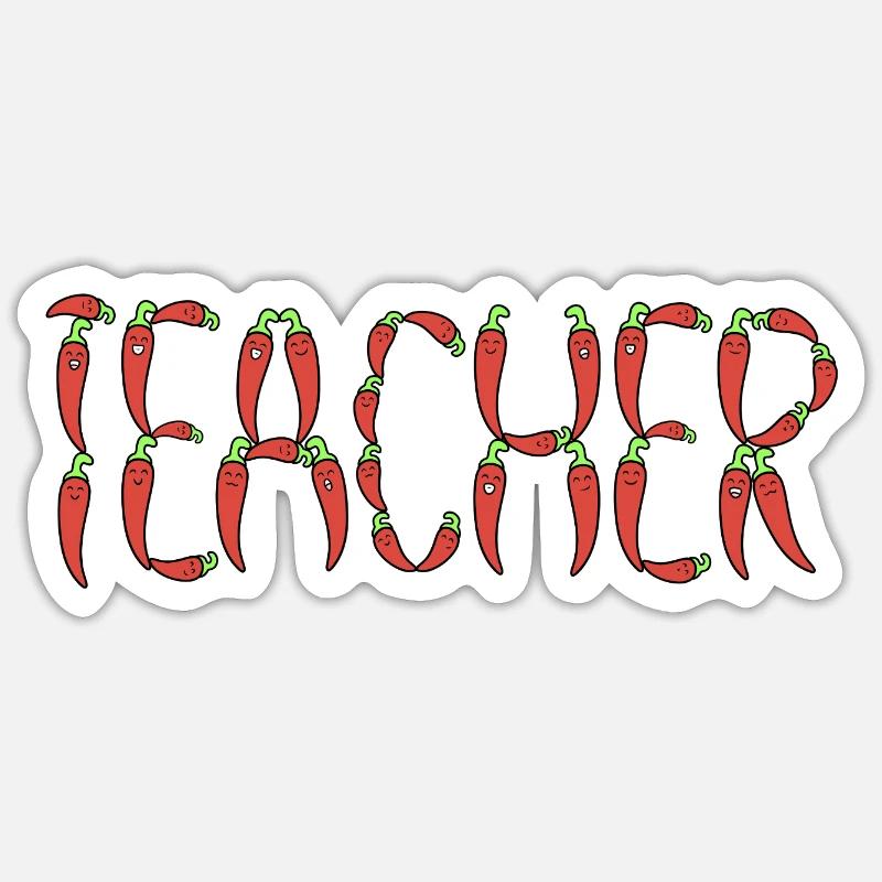Professeur de chili Sticker taille S (10 x 10 cm)
