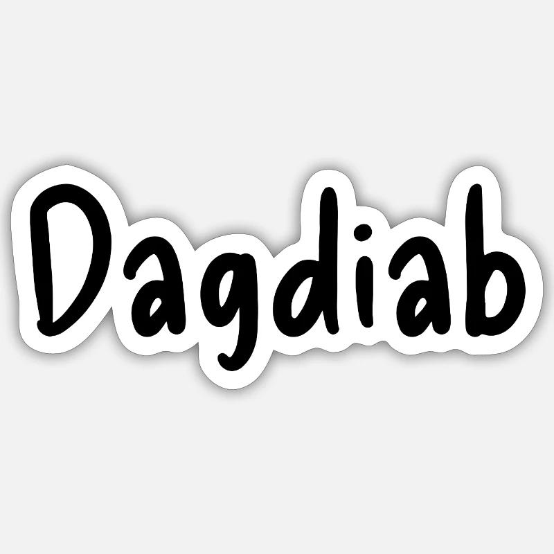Dagdiab - Sticker Größe S (10 x 10 cm) - Mattweiß