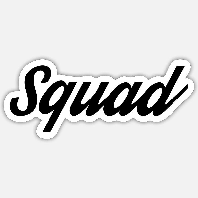 Squad - Sticker Größe S (10 x 10 cm) - Mattweiß