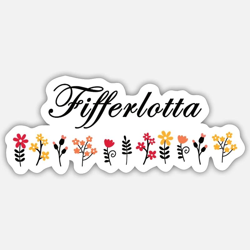 Fifferlotta - Sticker taille S (10 x 10 cm) - blanc mat
