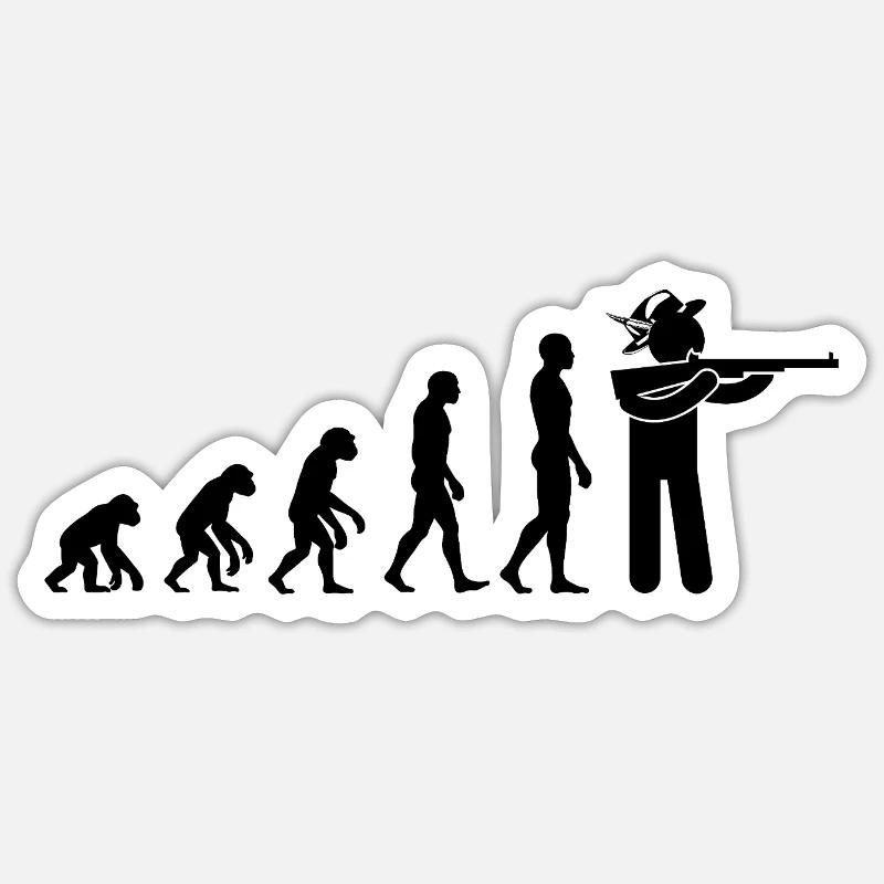 ÉVOLUTION DU SCHÜTZENFEST, SCHÜTZEN - Sticker taille S (10 x 10 cm) - blanc mat