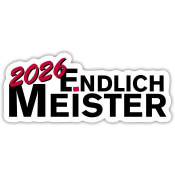 Finally champion 2026 championship - Sticker size S (10 x 10 cm) - white matte - Front