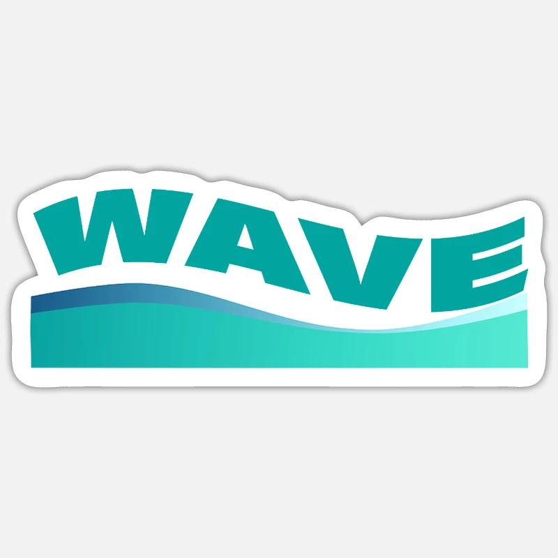 Wave - Sticker size S (10 x 10 cm) - white matte
