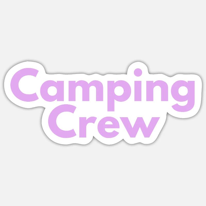 Camping Crew - Sticker size S (10 x 10 cm) - white matte